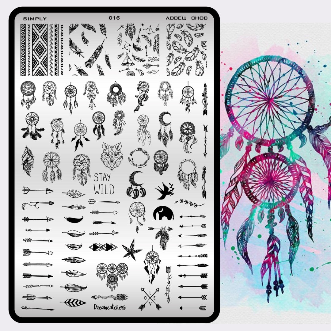 016 Stamping plate “Dreamcatcher”, 3,6*5,9 in