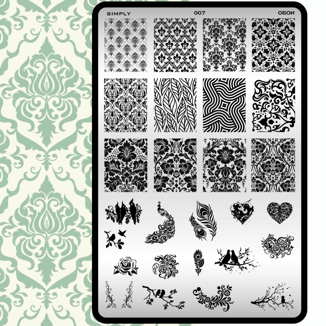 007 Stamping plate “Wallpapers”, 3,6*5,9 in