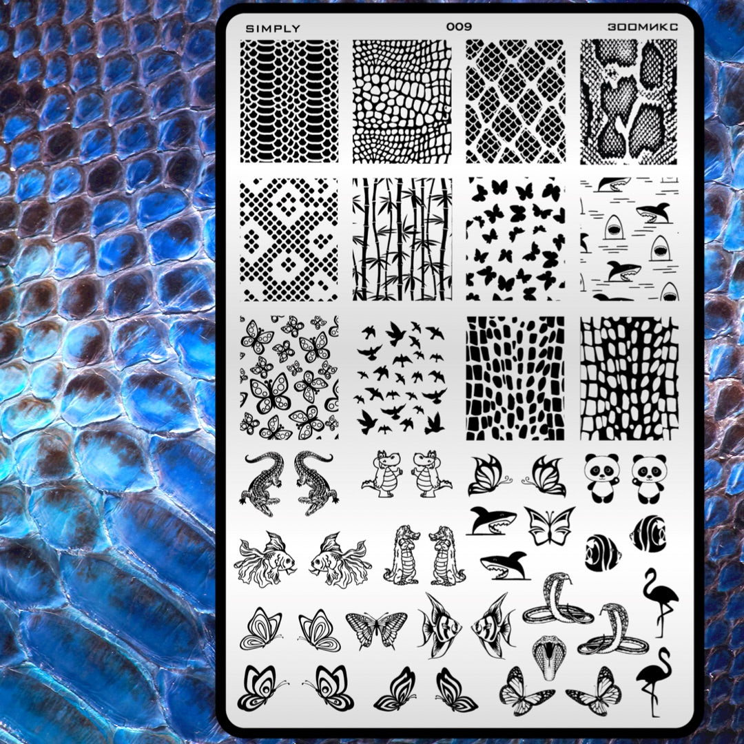 009 Stamping plate “Zoomix”, 3,6*5,9 in