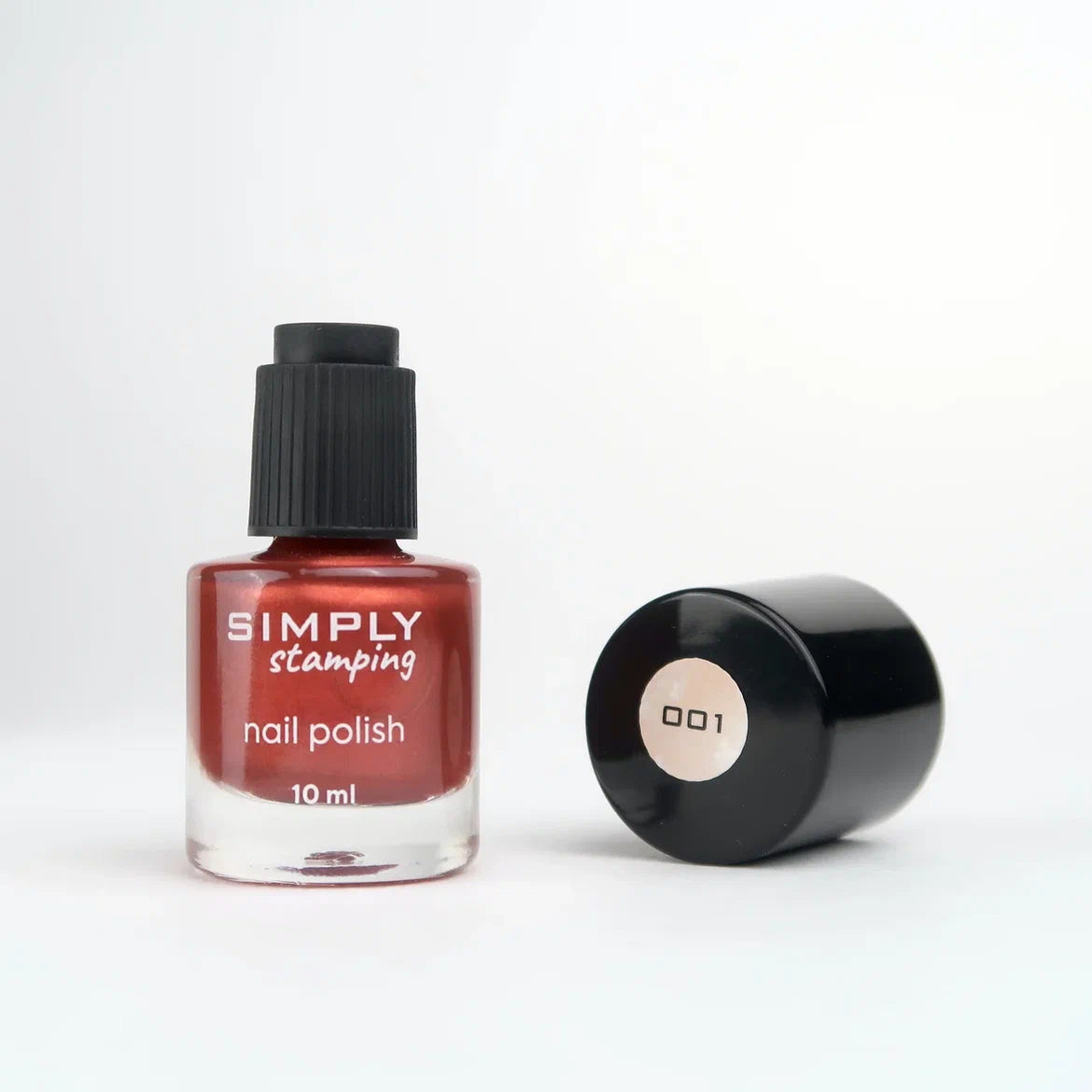 Stamping polish 001 red metallic, 10 ml