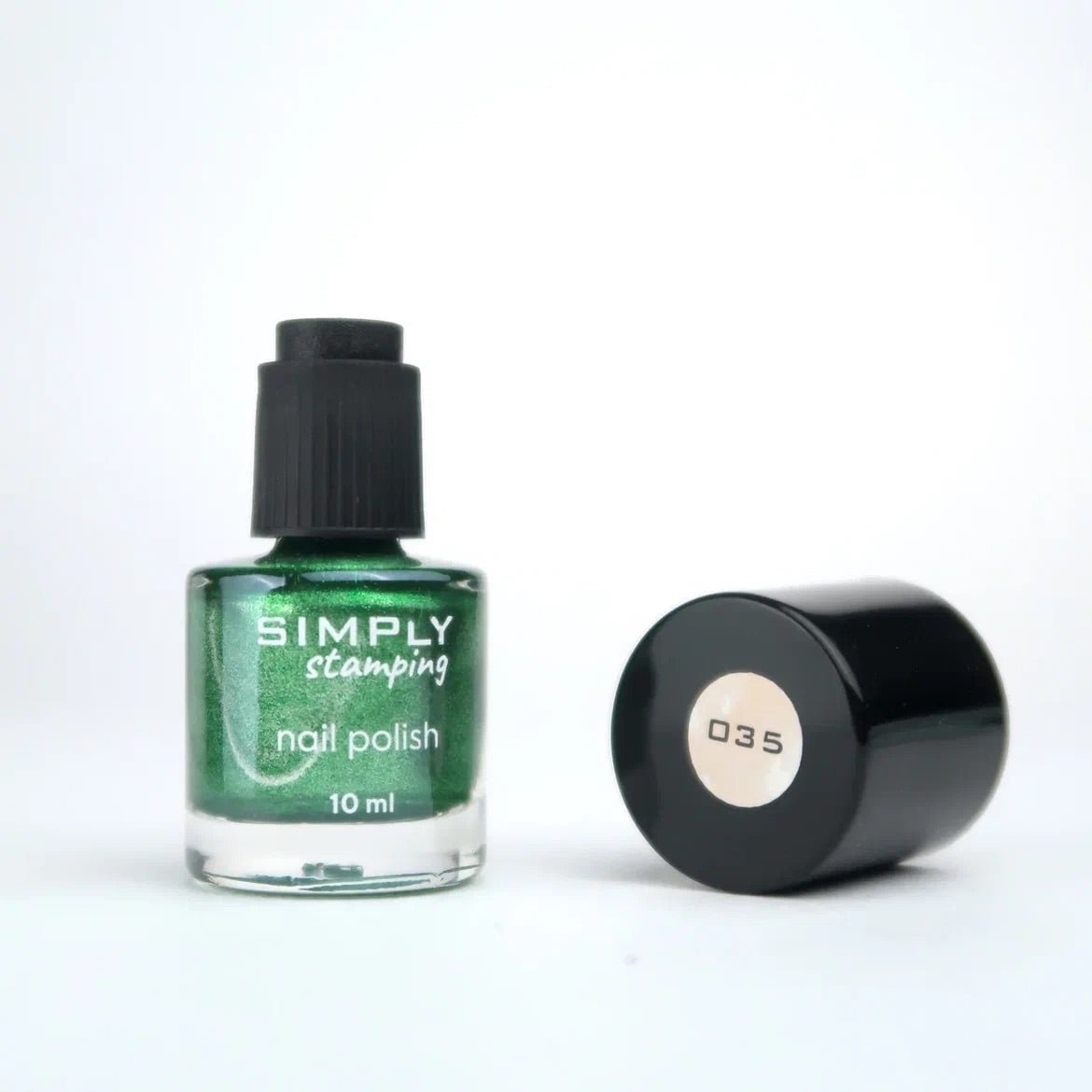 Stamping polish 035 bright green metallic, 10 ml