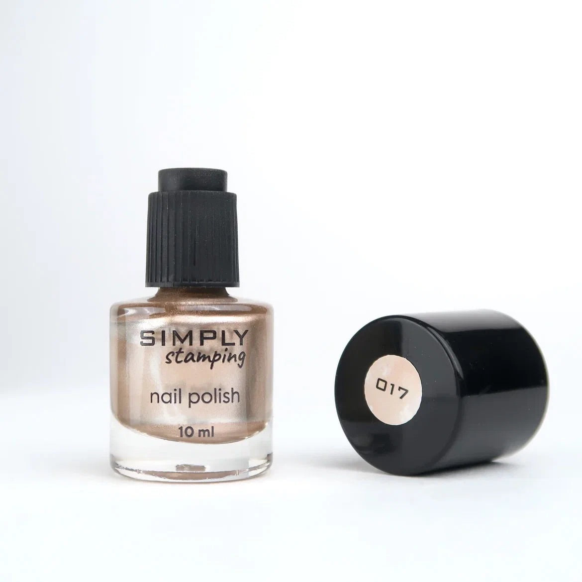 Stamping polish 017 pink-gold metallic, 10 ml