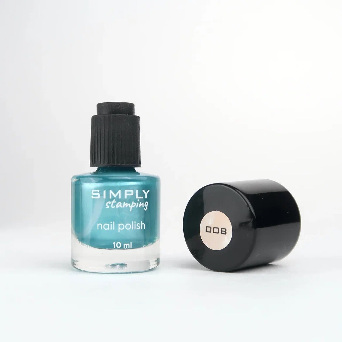 Stamping polish 008 turquoise metallic, 10 ml