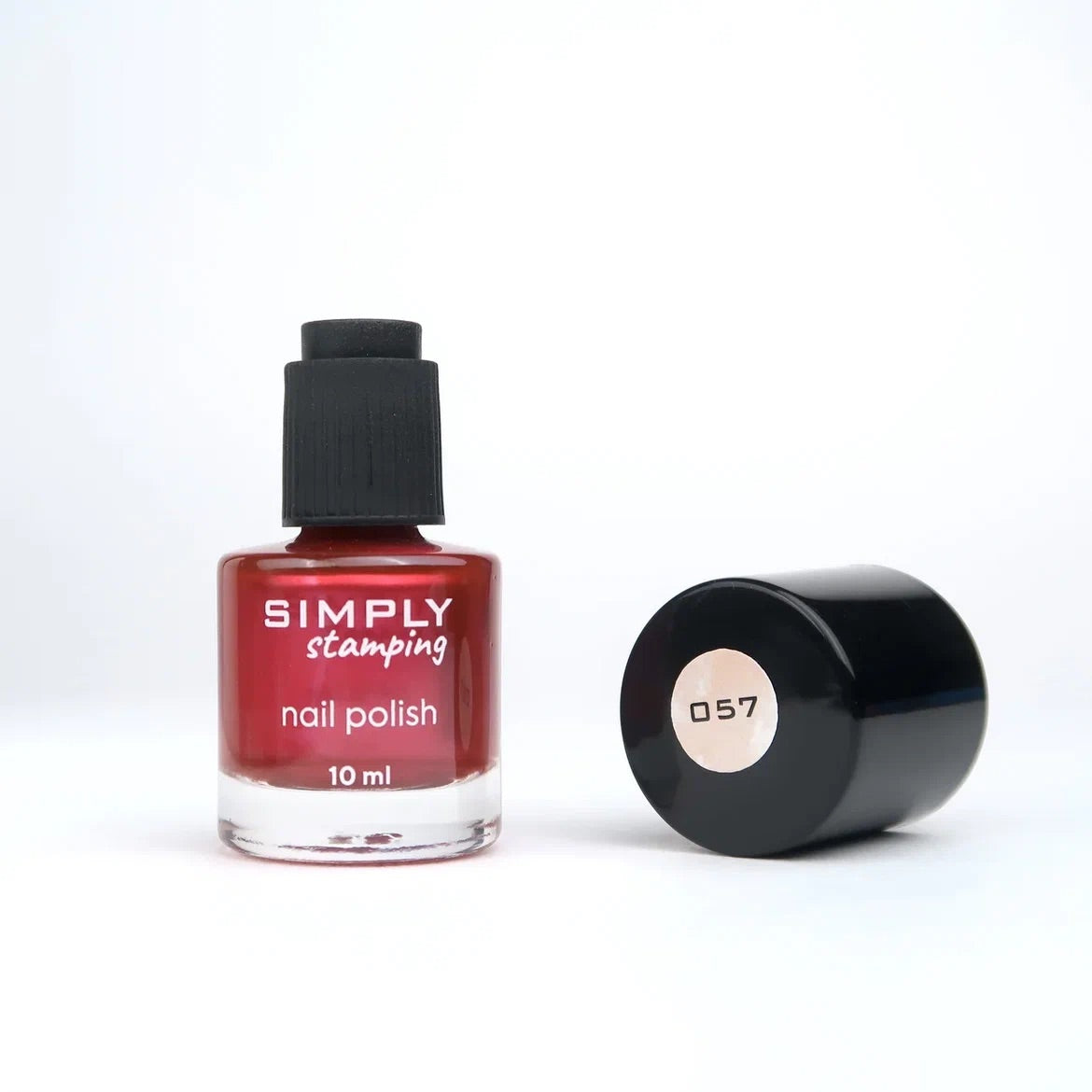 Stamping polish 057 red metallic, 10 ml