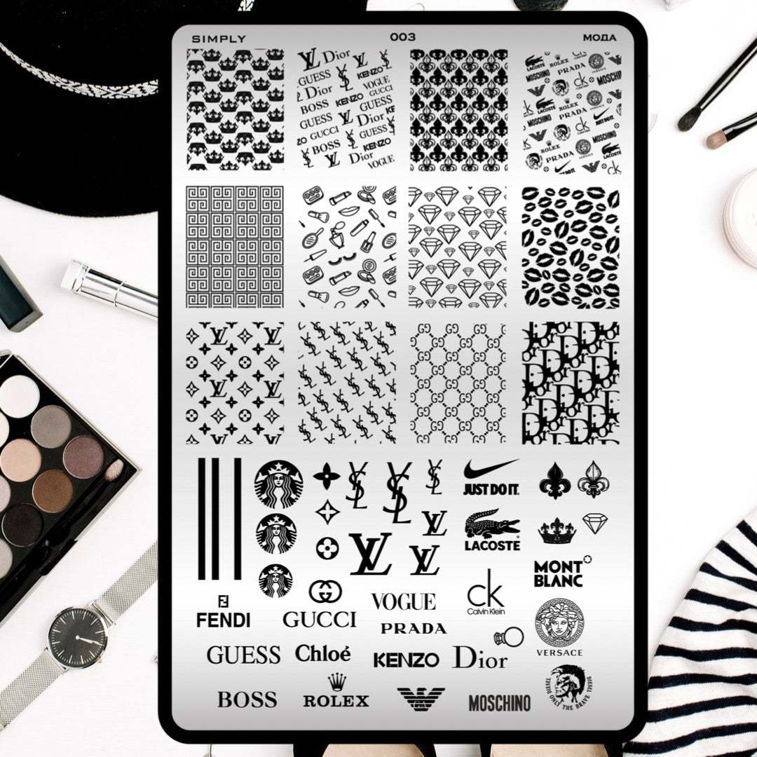 003 Stamping plate “Fashion”, 3,6*5,9 in
