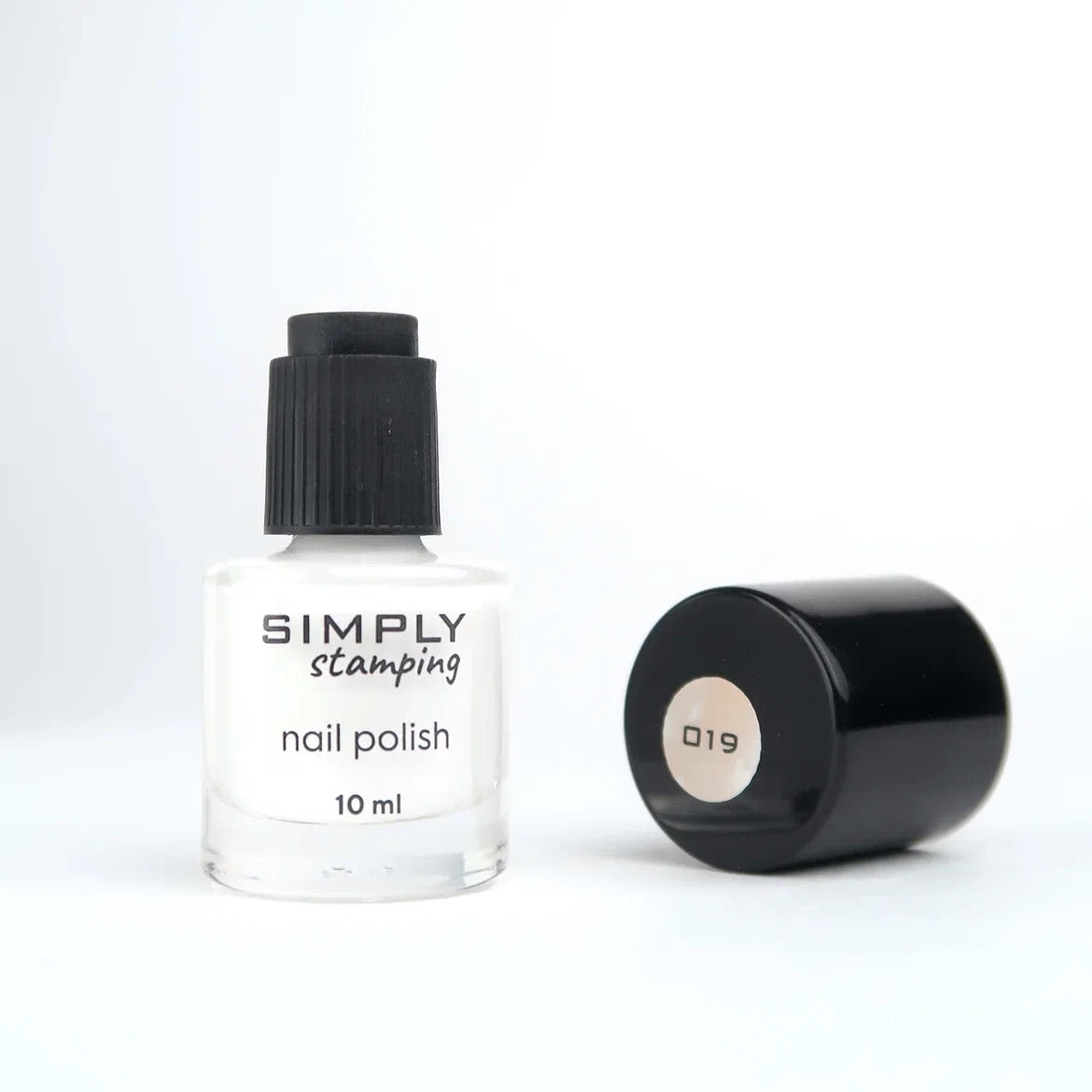 Stamping polish 019 white, 10 ml